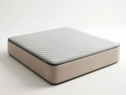 Matelas Carré Gris Beige Polyester Polyuréthane 180cm x 180cm