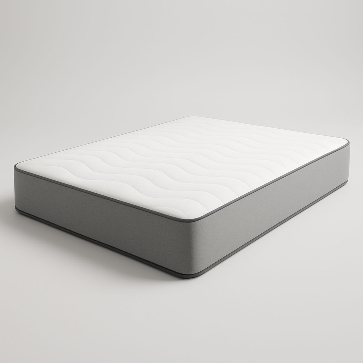 Matelas à mémoire de forme blanc et gris 190x140 cm