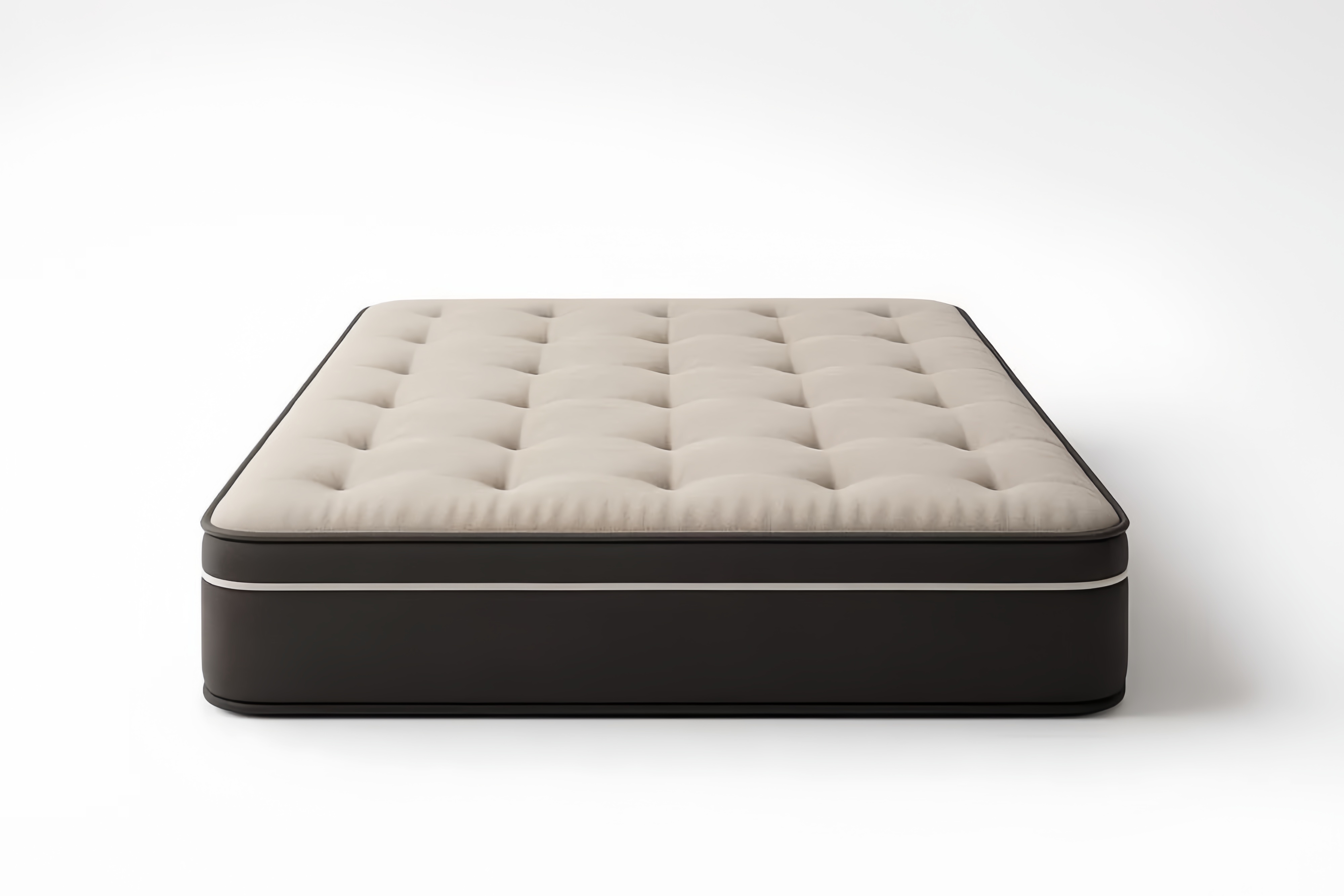 Matelas Mousse Polyuréthane Beige/Noir 140x200 cm