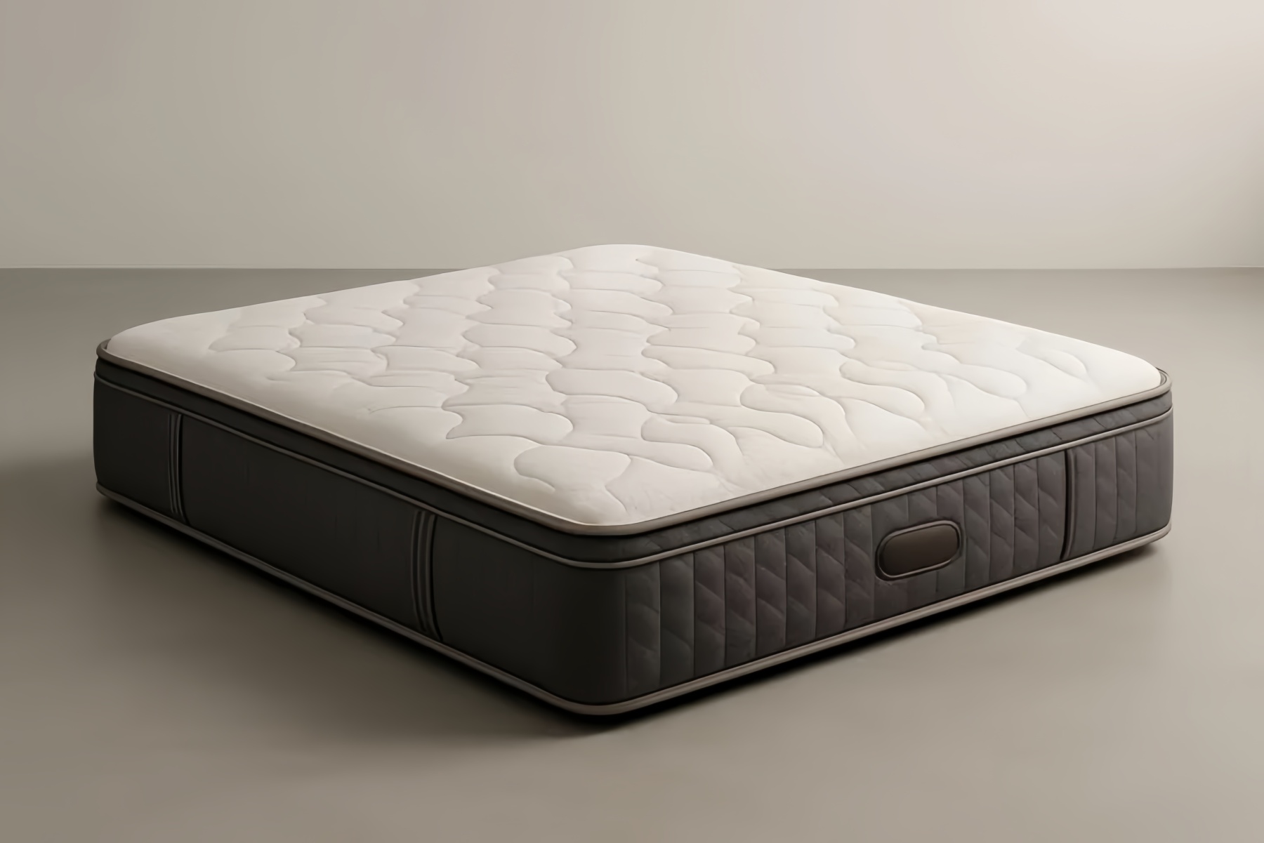 Matelas double en mousse à mémoire Gris et Blanc 200x160 cm