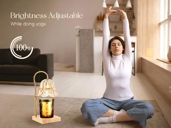 Flower Candle Warmer Lamp, with 2 Bulbs, Height Adjustable with Timer, Unique Glass Lily of the Valley Lamp for Home & Bedroom Decor, Ideal Gift for Birthday/Mother's Day, Valentine's Day gift