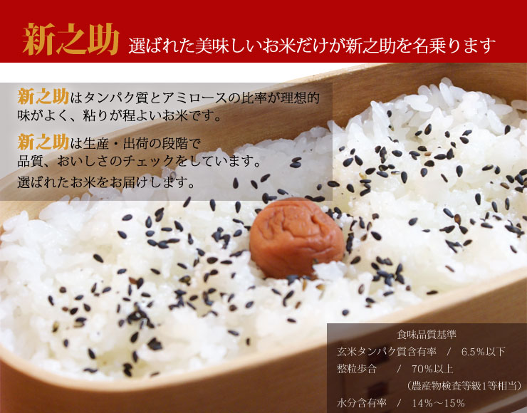 選ばれたお米だけが新之助を名乗ります