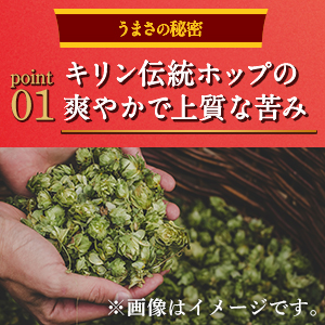 <b>【キリン伝統ホップの爽やかで上質な苦み】】</b>