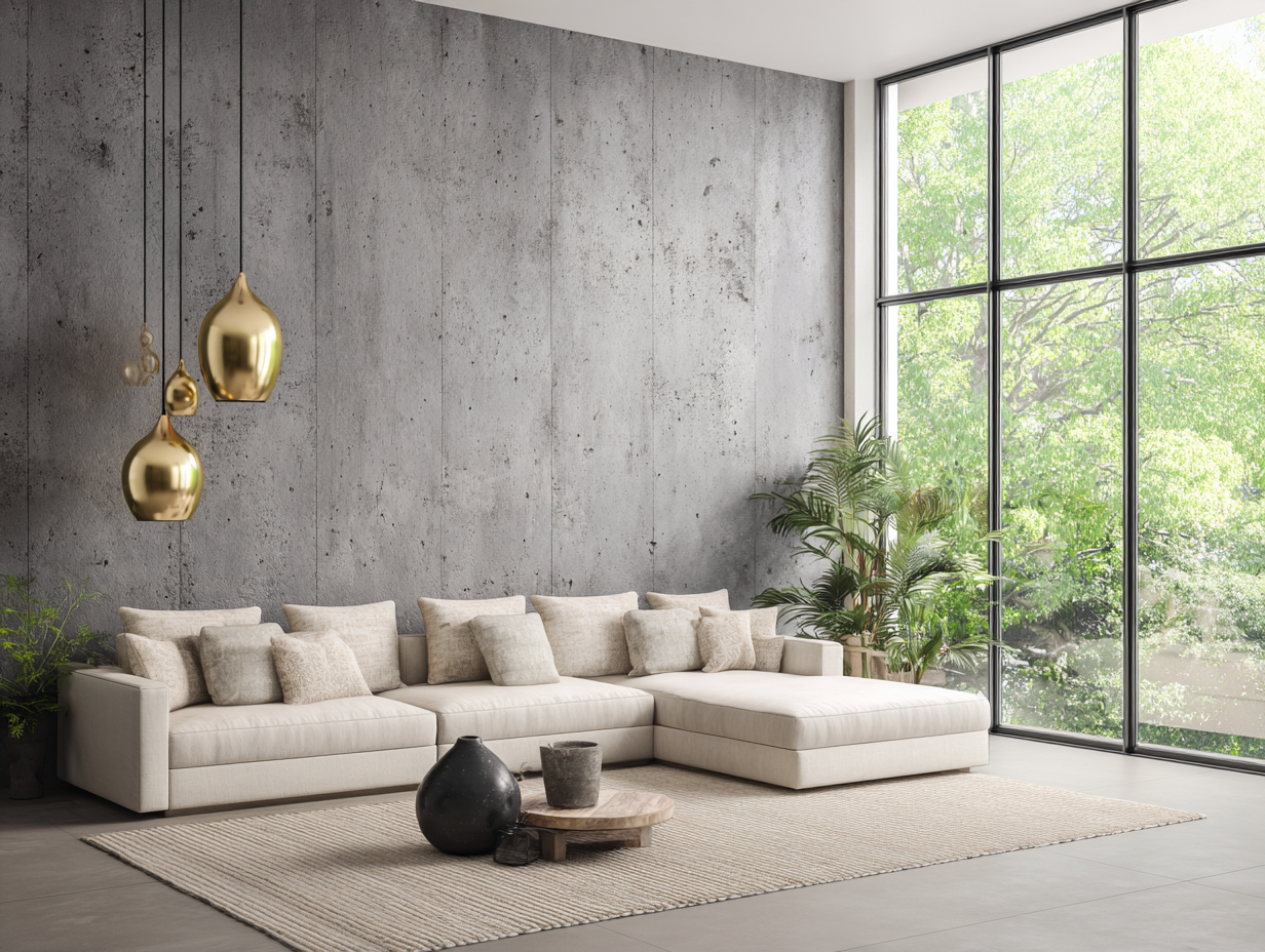 Canapé d'angle - Tissu - 304x182x83 cm - Beige clair - Style contemporain-Cottagomart