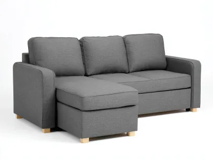 Canapé d'angle-tissu-265x168x83 cm-Gris anthracite-Style moderne-Cottaio