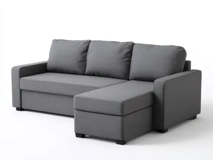 Canapé d'angle-tissu-270x170x82 cm-Gris foncé-Style contemporain-Cottaio