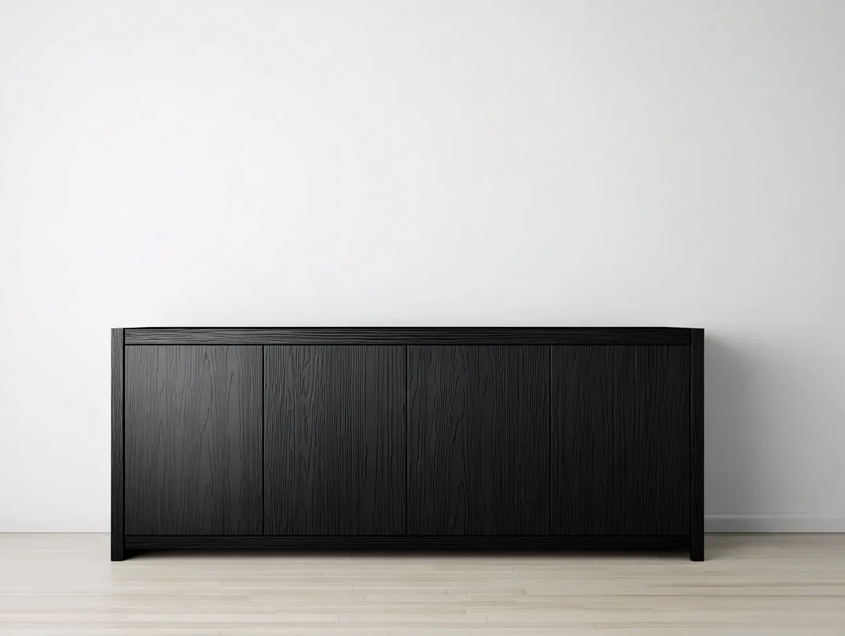 Dielenschränke - Holz - 172x42x74 cm - Schwarz - Modernes Design-Cottanest