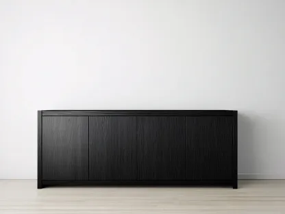 Dielenschränke - Holz - 172x42x74 cm - Schwarz - Modernes Design-Cottanest