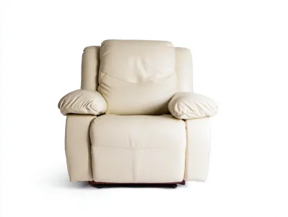 Liegesessel-Leder-95x96x108 cm-Creme-Klassischer Komfort-Cottanest