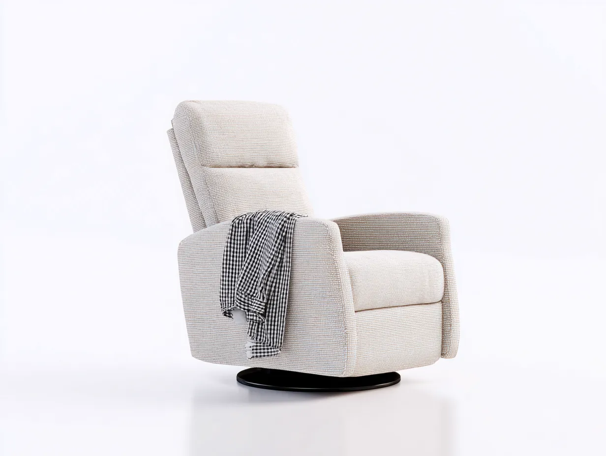 Liegesessel-Stoff-Metall-94x95x109 cm-Beige-Moderner Stil-Cottanest