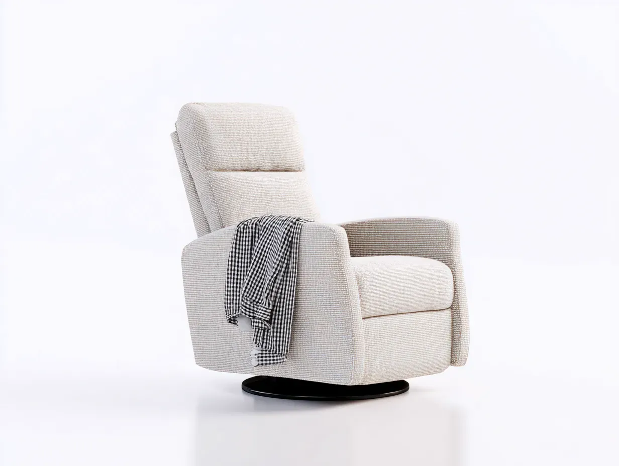 Liegesessel-Stoff-Metall-94x95x109 cm-Beige-Moderner Stil-Cottanest