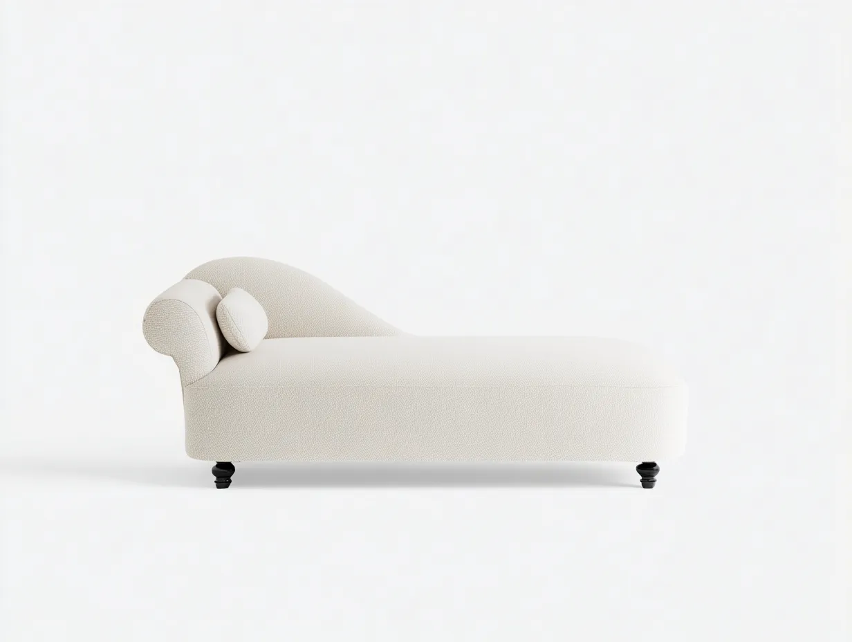 Chaiselongues-Stoff-178x78x84 cm-Offwhite-Zeitloser Stil-Cottanest