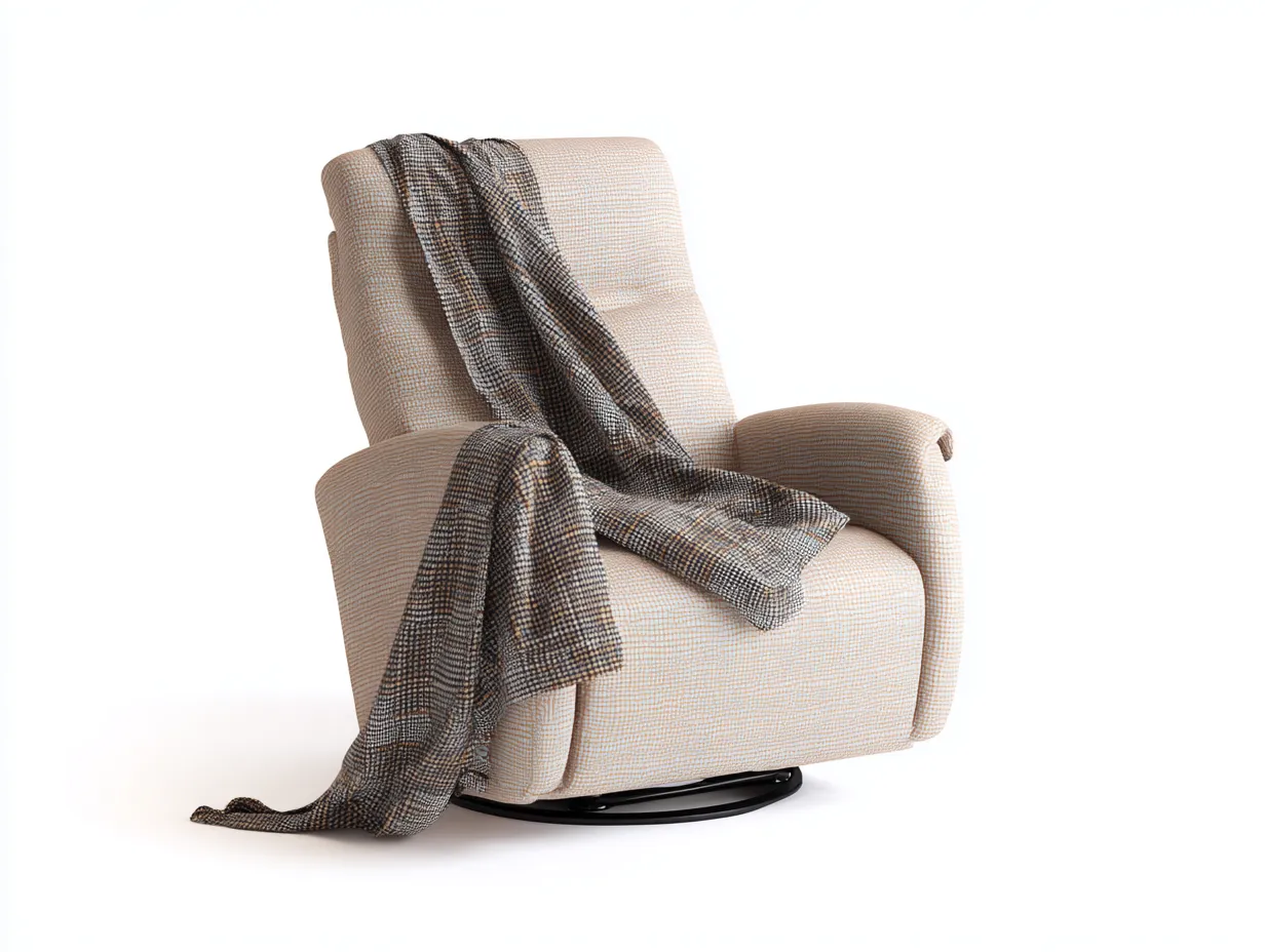 Liegesessel-Stoff-Metall-96x97x111 cm-Beige-Moderner Stil-Cottanest