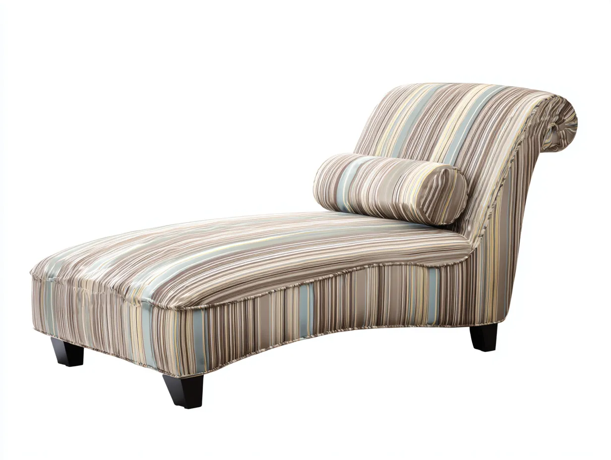 Chaiselongues-Stoff-170x75x87 cm-Beige-Blau-Zeitloser Stil-Cottanest