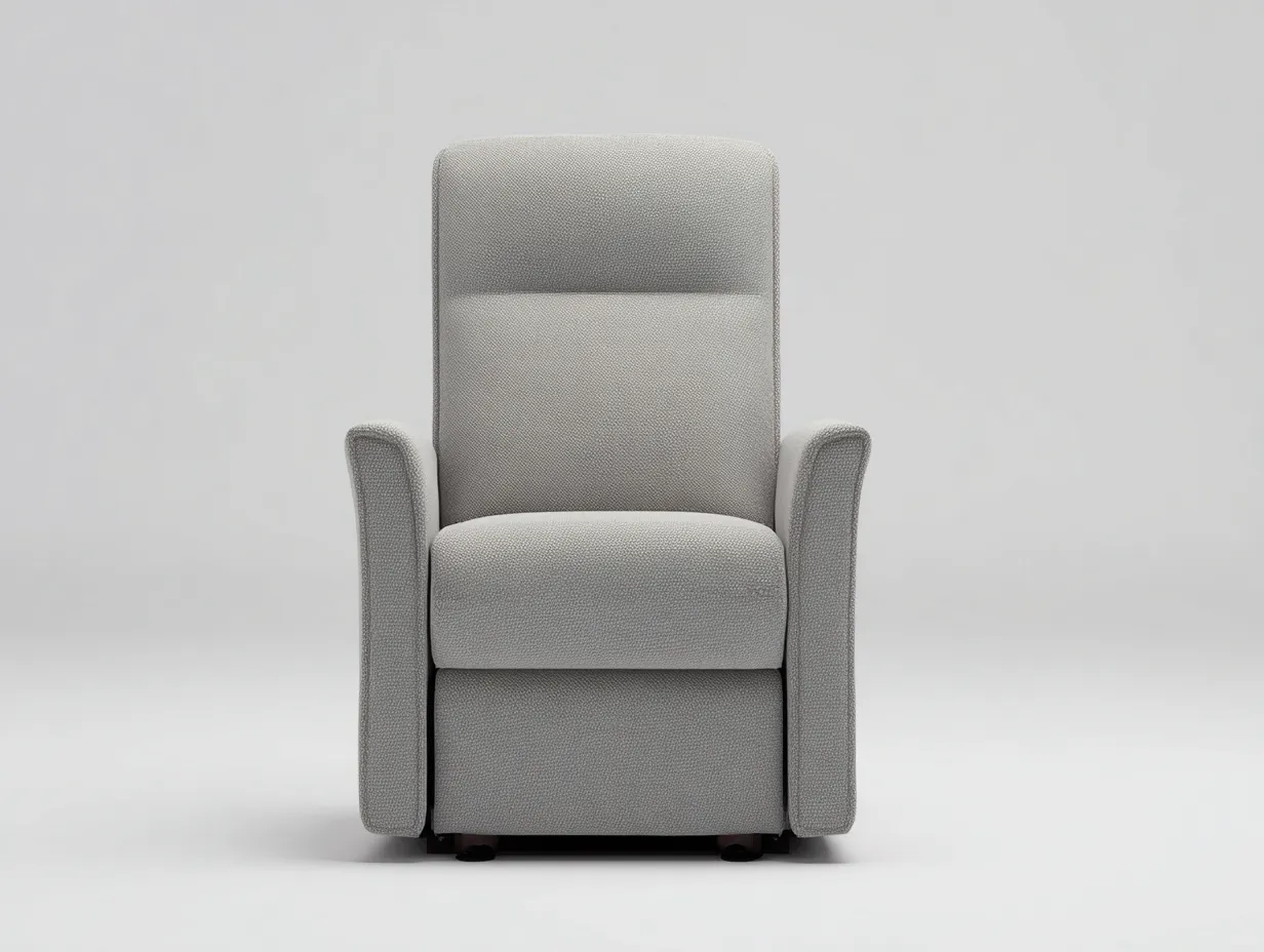 Liegesessel-Stoff-Holz-92x90x112 cm-Hellgrau-Zeitloser Stil-Cottanest