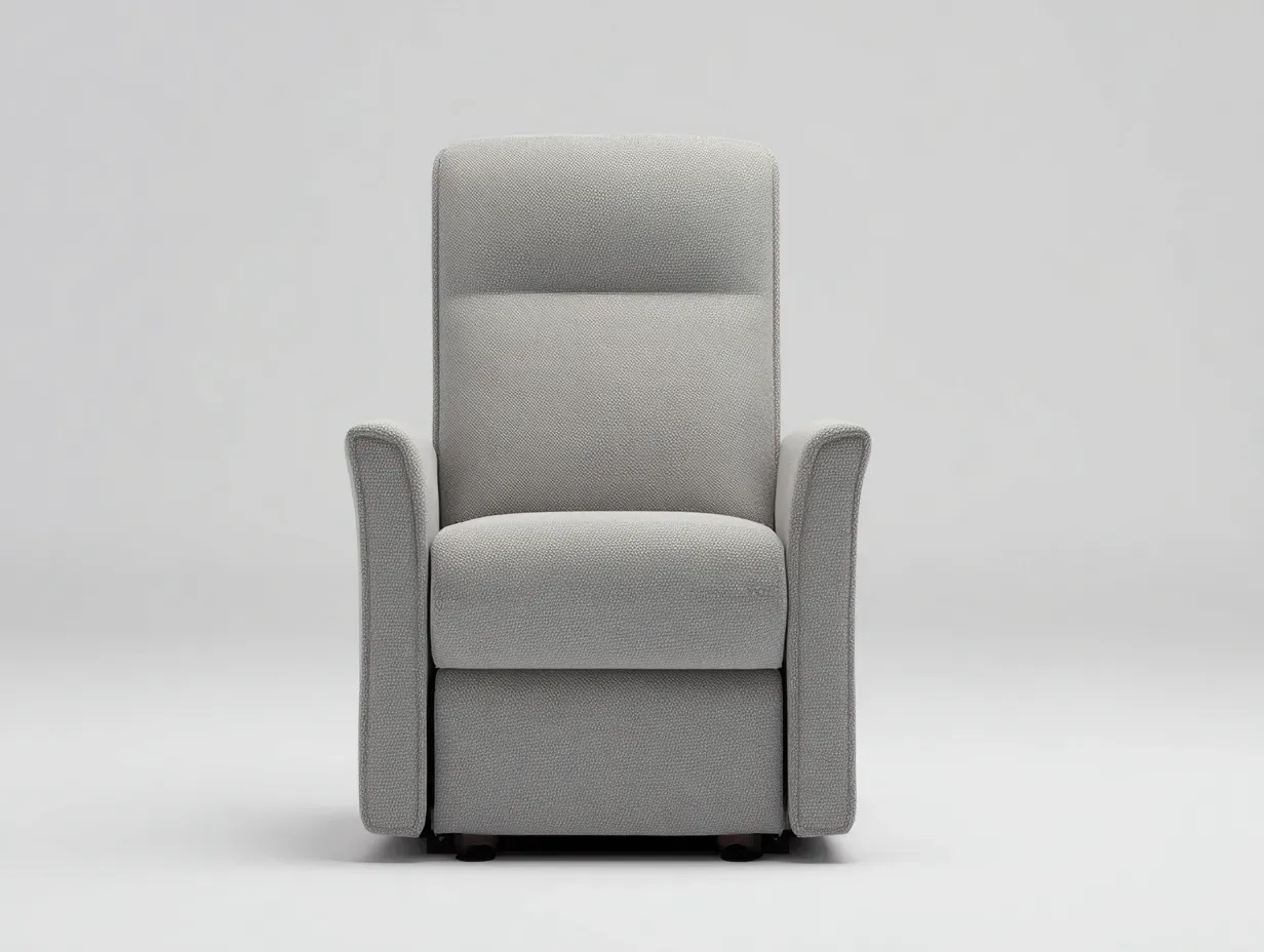 Liegesessel-Stoff-Holz-92x90x112 cm-Hellgrau-Zeitloser Stil-Cottanest