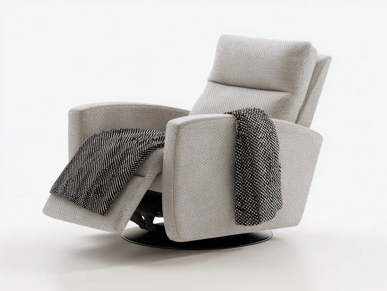 Liegesessel-Stoff-Metall-98x100x112 cm-Beige-Moderner Komfort-Cottanest