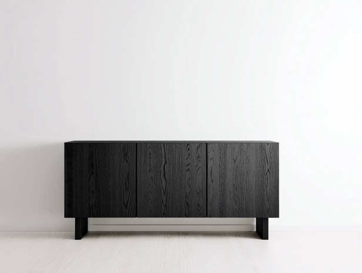 Dielenschränke - Holz - 174x44x73 cm - Schwarz - Modernes Design-Cottanest