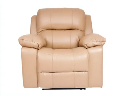 Liegesessel-Leder-Metall-99x98x111 cm-Beige-Komfortabler Stil-Cottanest