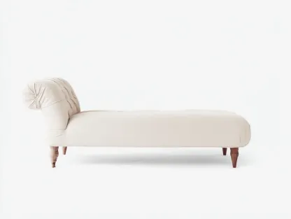 Chaiselongues-Stoff-182x80x82 cm-Cremefarbig-Klassischer Stil-Cottanest