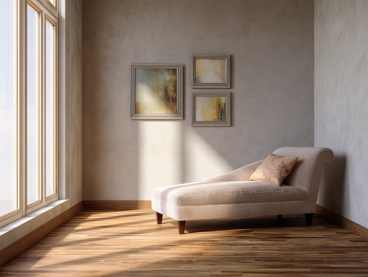 Chaise longue - tissu - 168x78x76 cm - beige - style contemporain-Roomupden