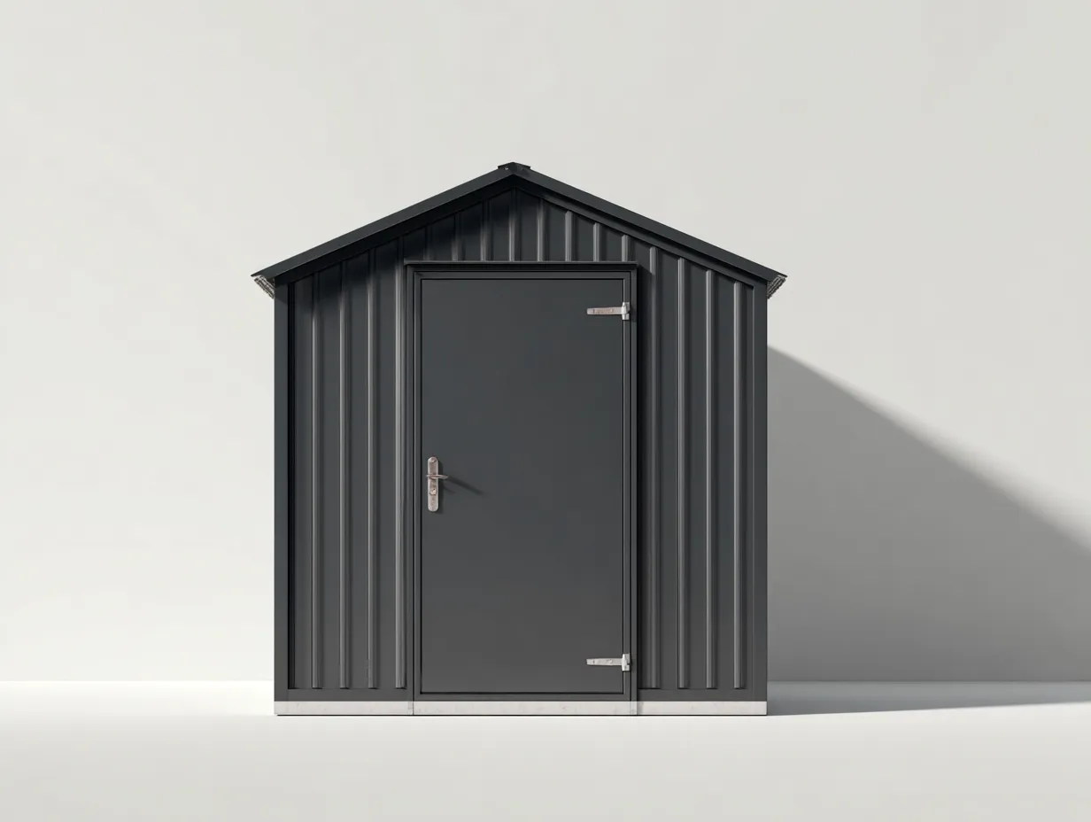 Gartenhäuser-Metall-196x122x198 cm-Dunkelgrau-modernes Design-Bambooupshop