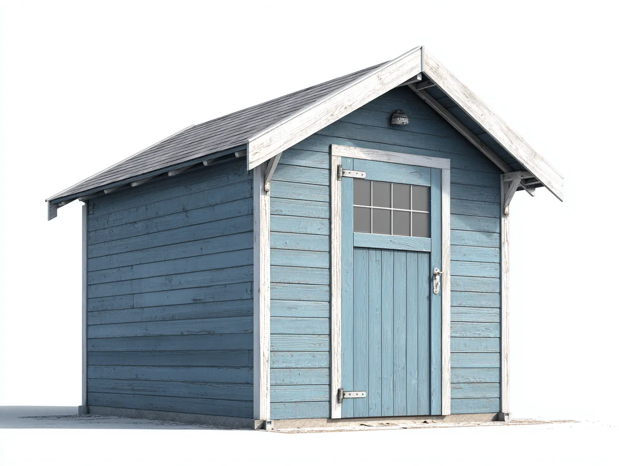 Gartenhäuser-Holz-206x154x214 cm-Blau-Landhausstil-Bambooupshop