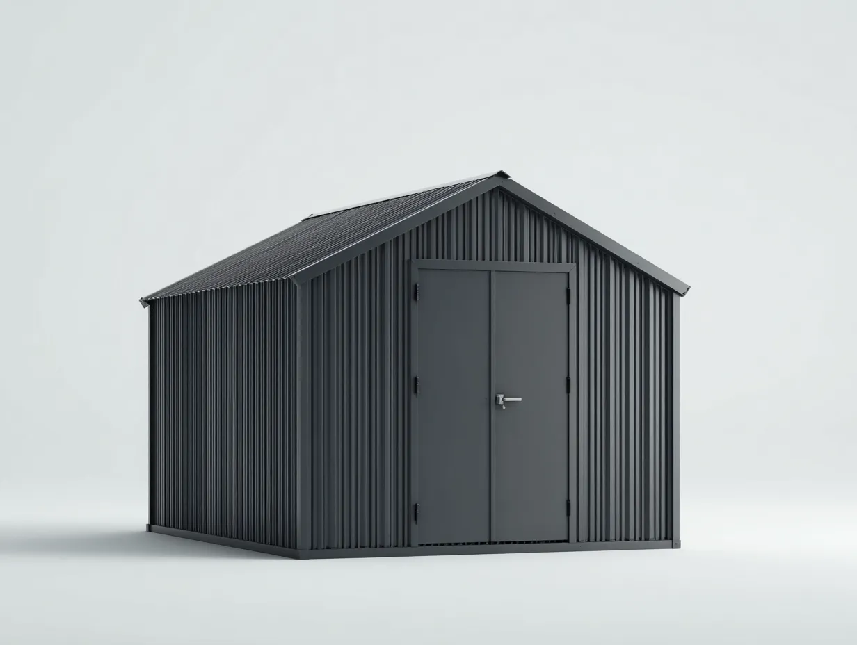 Gartenhäuser-Metall-262x182x215 cm-Dunkelgrau-modernes Design-Bambooupshop