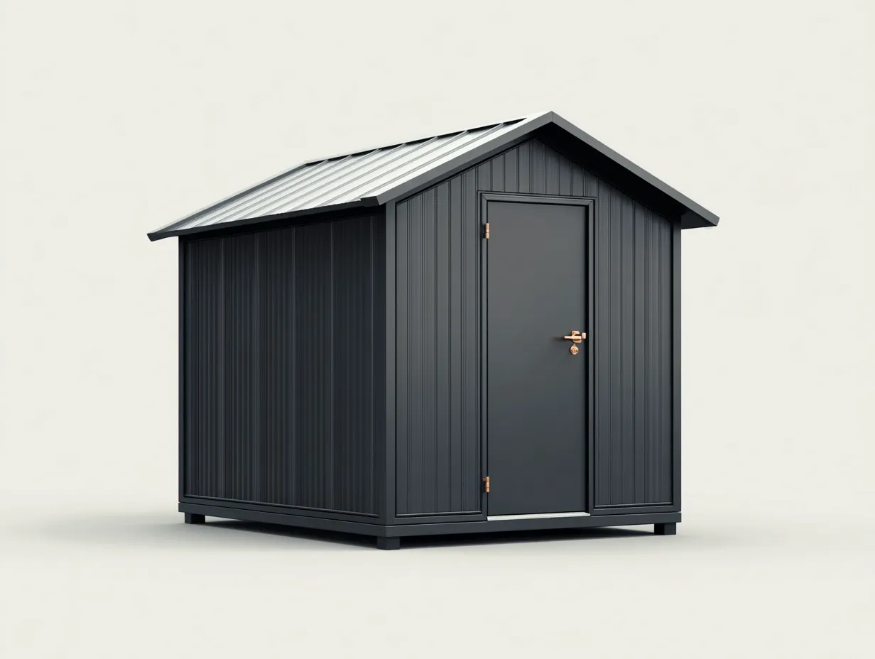 Gartenhäuser-Metall-214x138x202 cm-Dunkelgrau-modernes Design-Bambooupshop