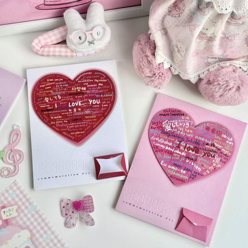 Love Puzzle Voice Recorder Greeting Card with Light - Creative Confession Surprise Valentine's Day Gift for Boyfriend