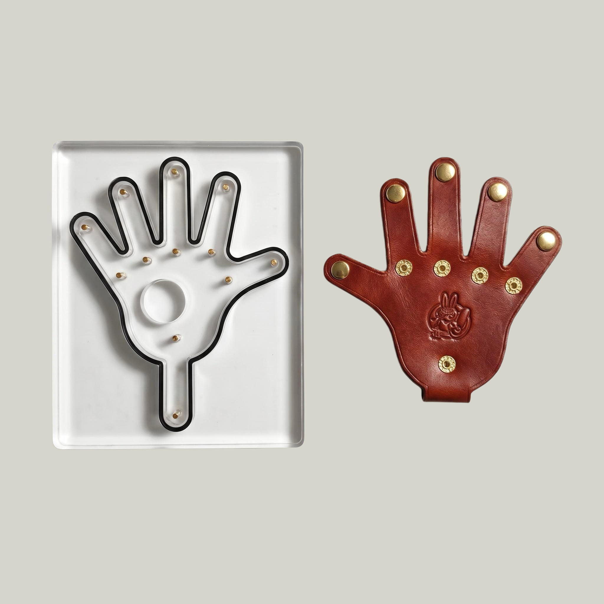 Palm - Shaped Leather Die Cutting Mold with Japanese Steel Blade - 15.6cm×12.5cm, Precise Cutting for Leather Craft, Bag Charms, Keychains-POP CUIR