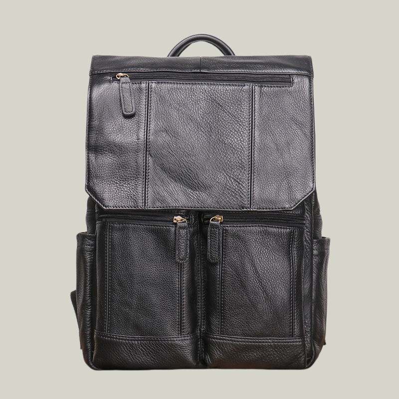 Vintage Top-Grain Leather Laptop Backpack