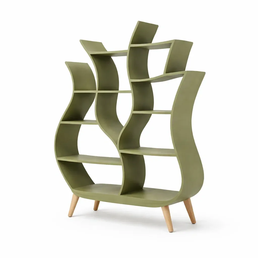 Bibliotheque design ondule moderne-VibePosh