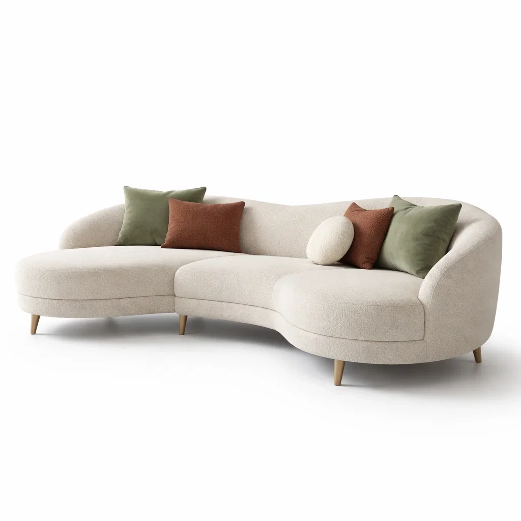 Canape modulable courbe style contemporain-VibePosh