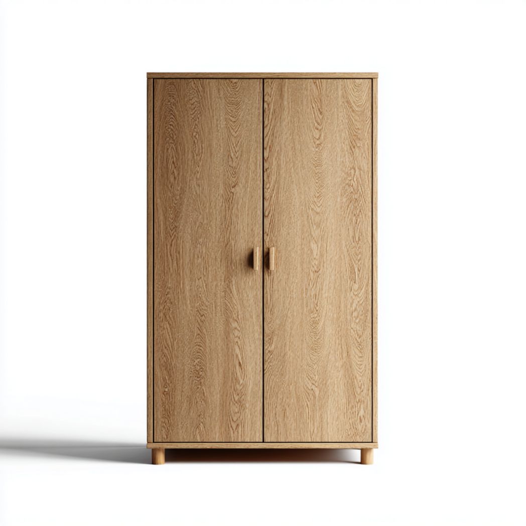 Armoire deux portes en bois de chêne naturel-Furniture Peace