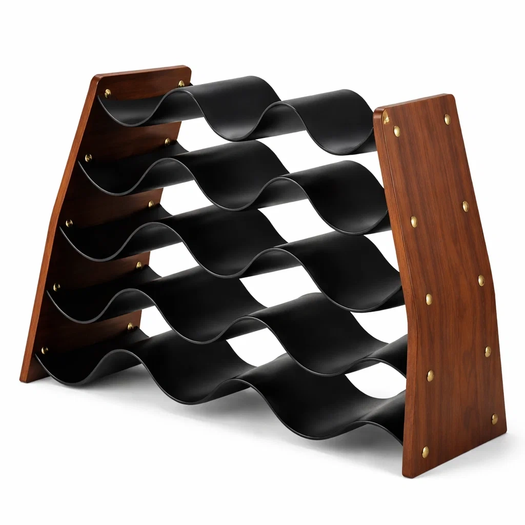 Support a bouteilles horizontal avec panneaux lateraux-CozyAxis