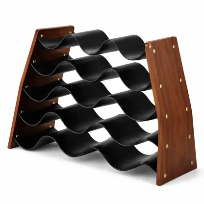 Support a bouteilles horizontal avec panneaux lateraux-CozyAxis