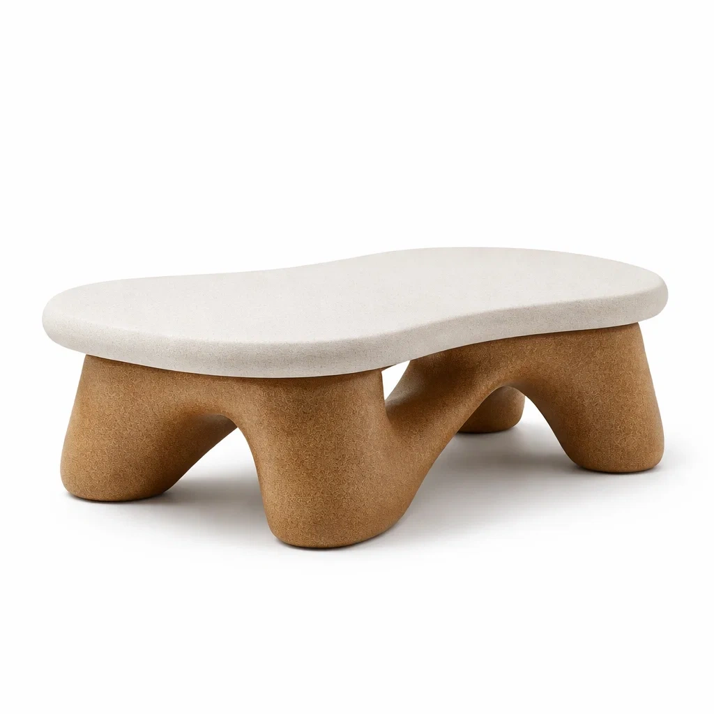 Table basse design organique moderne en resine-CozyAxis