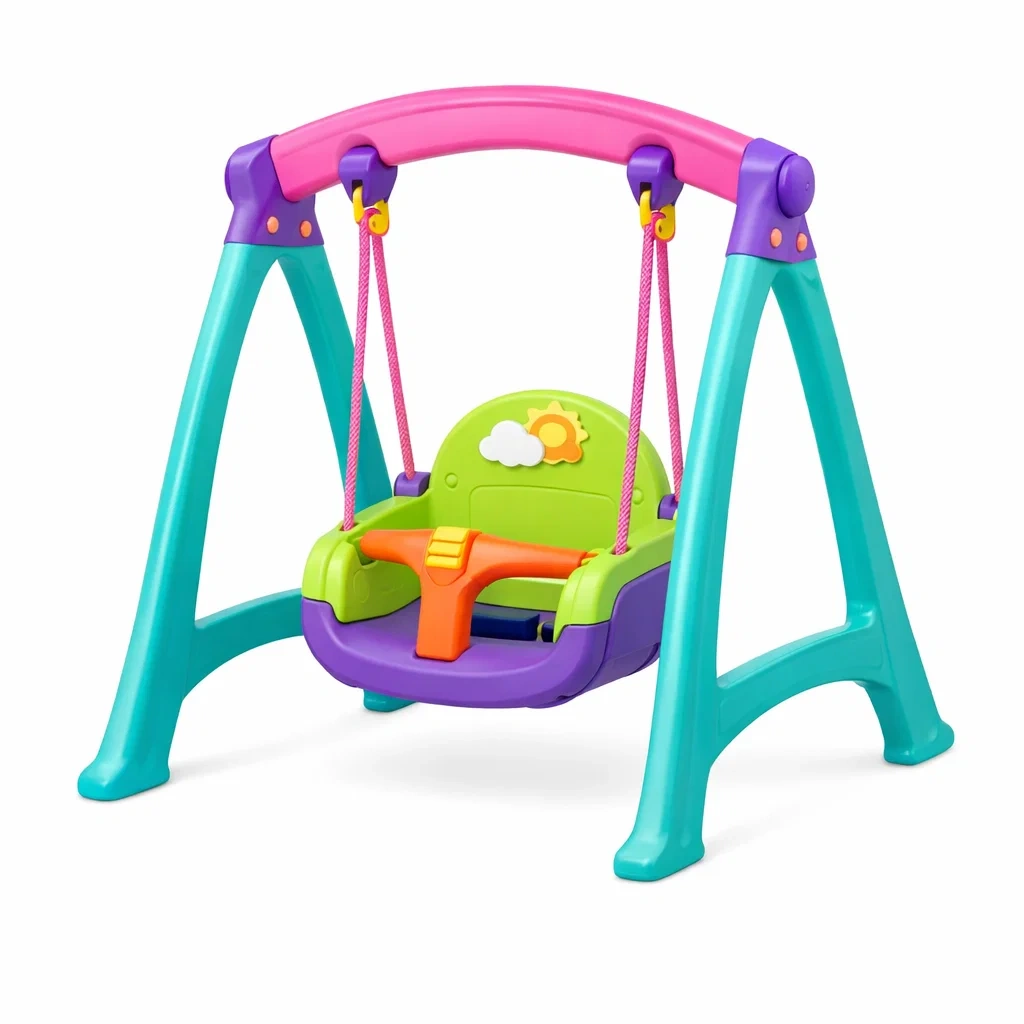 Balancoire bebe ludique avec siege enveloppant-WoodWander