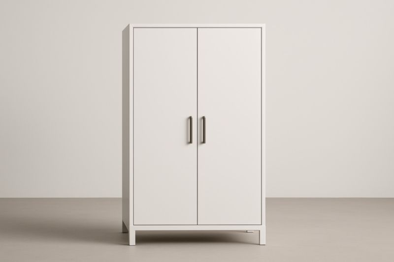 Armoire 2 Portes MDF Blanc