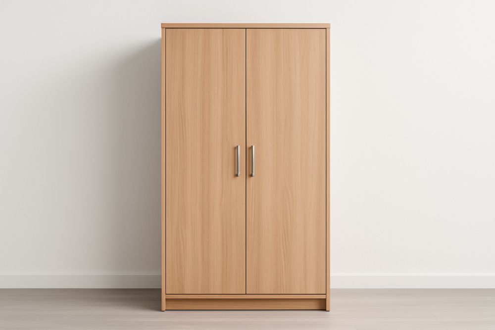 Armoire en bois 183cm x 80cm x 50cm avec portes battantes