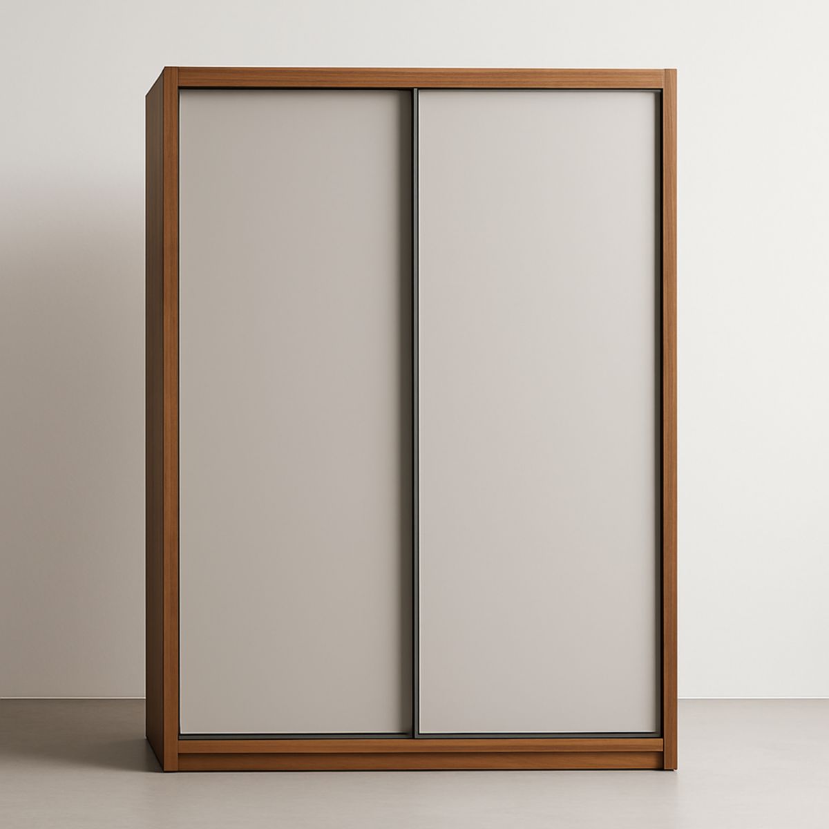 Armoire à portes coulissantes en MDF et chêne Beige 180x200x60 cm