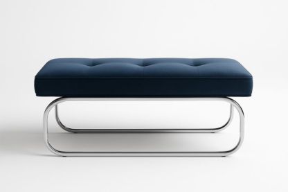 Banc 120×45 cm en Polyester Bleu avec Mousse PU