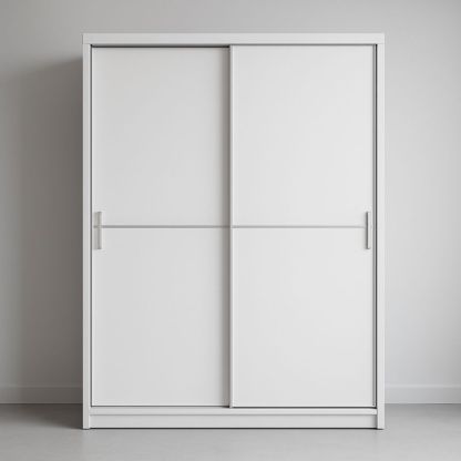 Armoire Portes Coulissantes Bois Blanc 200x60x210 cm
