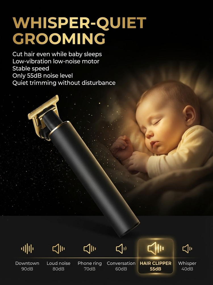 Silent and no-stuck hair Electric oil-cut carving hair clipper【👍Haircut, Shave, and Hair Removal in One!】【👍Lifetime warranty; free replacement for any issues within one year!！】