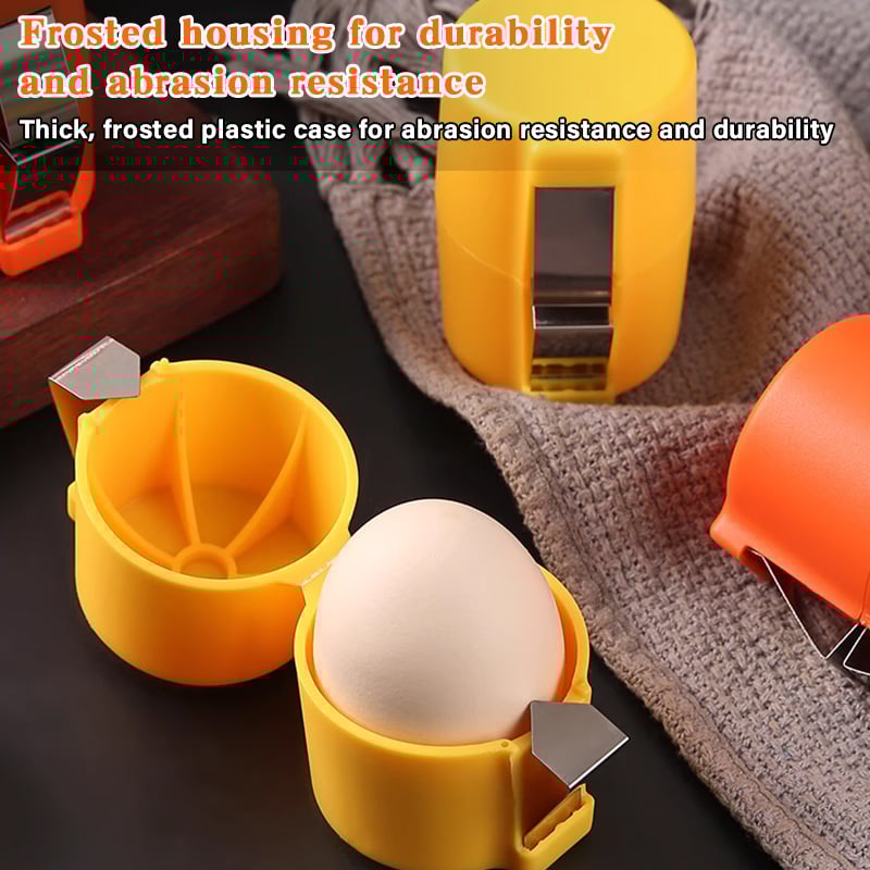 🎊Durable Egg Opener with Egg-Shaped Tray – Flawless Shell Opening for Home & Travel
