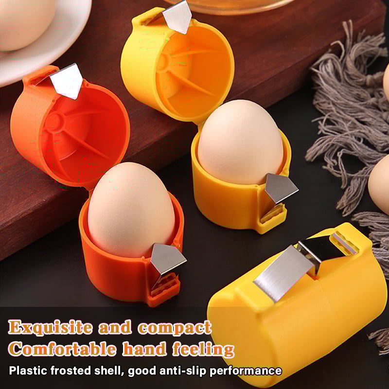 🎊Durable Egg Opener with Egg-Shaped Tray – Flawless Shell Opening for Home & Travel