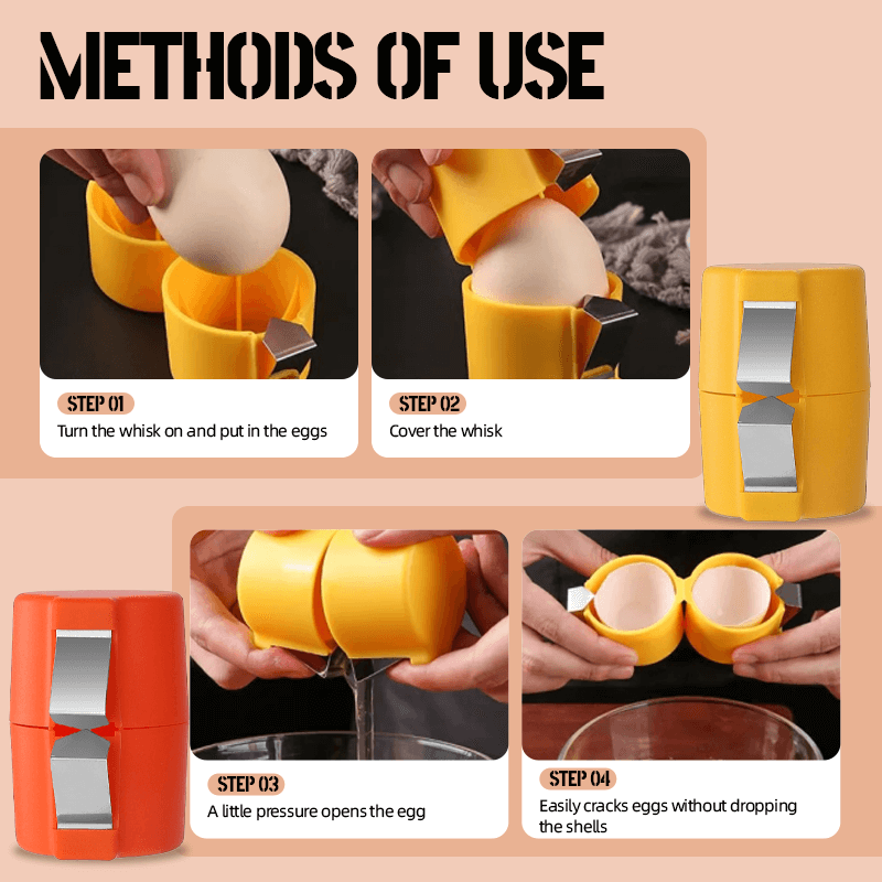 🎊Durable Egg Opener with Egg-Shaped Tray – Flawless Shell Opening for Home & Travel