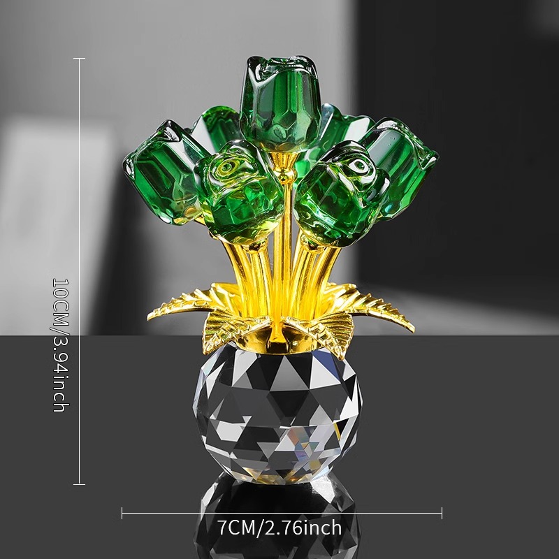 Вечна кристална роза във ваза