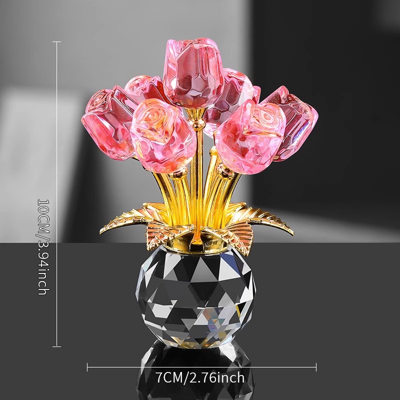 Вечна кристална роза във ваза